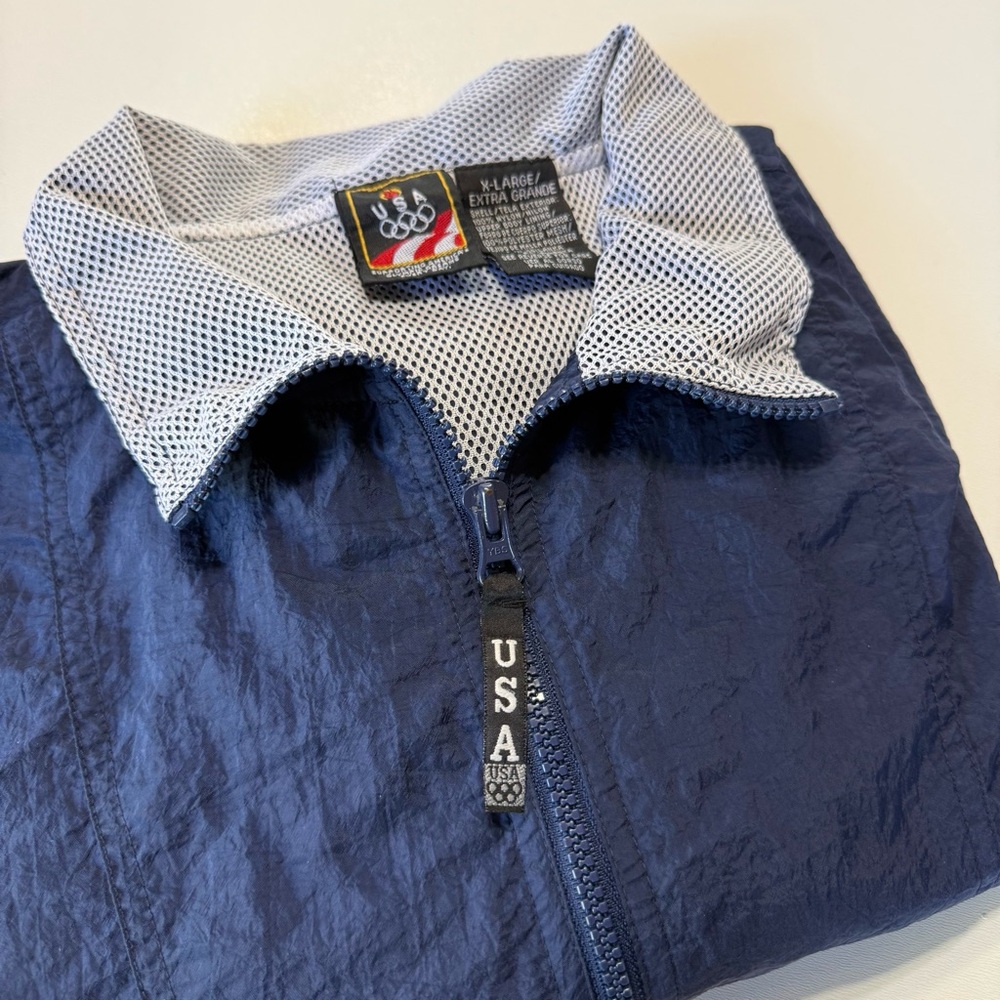 Vtg Nylon Windbreaker USA Men’s Pullover Zipper Jacket XL